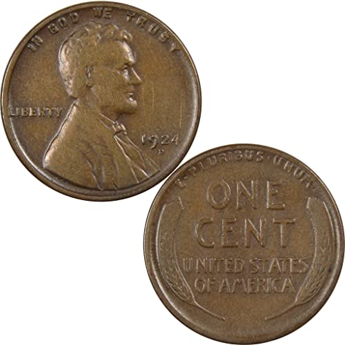 1924. D Lincoln pšenični cent vf Veoma fini penny 1c američki novčić SKU: IPC7612