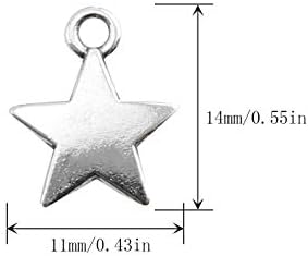 JCBIZ 60kom petokraka zvijezda DIY privjesak za izradu nakita i izradu srebra