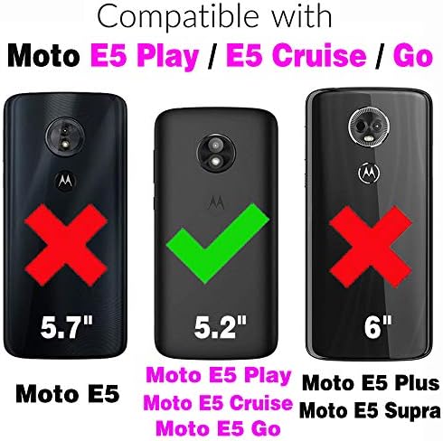 Asuwish kompatibilan sa Moto E5 Play E 5 Cruise 5e go novčanik slučaj i kaljenog stakla zaštitnik ekrana koža Flip kartica držač za mobilni telefon poklopac za Motorola MotoE5play MotoE5 E5play Žene Muškarci zelena