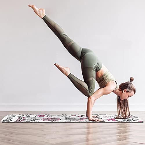 6mm Extra Thick Yoga Mat, princeza Print Eco-Friendly TPE vježbe Mats Pilates Mat sa za jogu, trening, Core Fitness i Kat vježbe, muškarci & žene