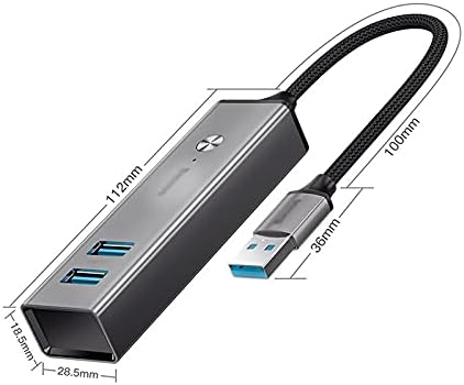 Wjccy USB 3.0 Tip C razdjelnik glavčine ,Univerzalni USB razdjelnik sa više interfejsa jedan-na-četiri Adapter 3.0 brzi tip-C ekstender