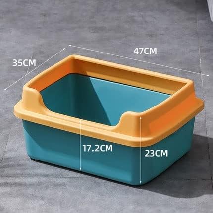 ZLXDP kutija za smeće za mačke poluzatvorena pojačana ladica za mačke veliki Pješčanik protiv pijeska visoka ograda za toalet za kućne