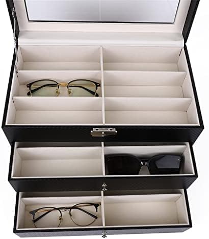 HGVVNM kutija za nakit veliki kapacitet Sunčane naočale za skladištenje Troslojni 18-znamenkasti naočale CATERGLEGLASS CATW CAX CASS Organizator putničke pohrane