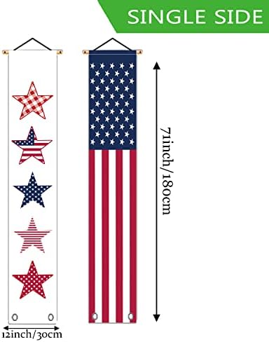4. jula Baner znak ulaznih vrata Patriotski transparent na trijemu zvijezde američke zastave viseća Zastava Dan nezavisnosti kućno
