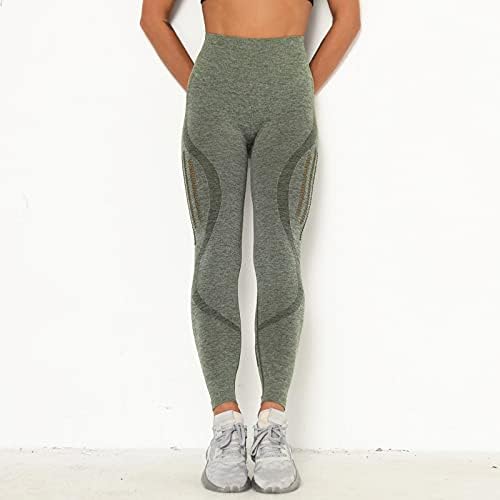 YALFJV ženske pantalone za jogu sa džepom za trčanje rastezljive Yoga Legging uske Casual Yoga Push Up ženske sportske pantalone za jogu visoke