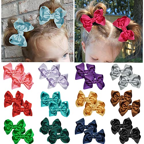 ZOONAI 3 Inch Baby Girl Hair Lucks Clips ukosnica pokrivala za glavu little Teen Toddlers Kids Teens Toddlers Hair Accessories - Set od 2