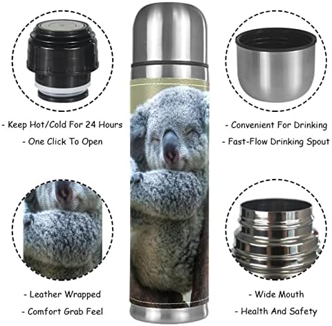 Termos Cup Prijenosni termos tikvica Solilirani izolirani propuštanje i prosipanje može se koristiti za hladnu i toplu piću Koala životinja
