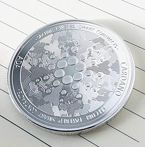 Cardano Ada | Virtualna valuta za kriptoturcy | Silver pozlaćeni izazov kovanice | Bitcoin prigodni kolekcionarski zanat sa plastičnom kutijom