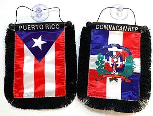 Portoriko zastava i dominikanske Republike za automobile Početna Porodično pakovanje sa dvije strane