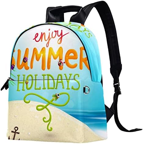 Tbouobt kožni ruksak za putovanja Lagani laptop casual ruksak za žene muškarci, ljetni odmor na plaži Kokosov drveće