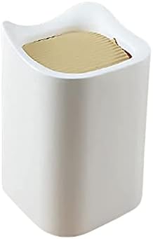 WXXGY kanta za smeće 2 kom Kreativna desktop kanta za smeće Mini kanta za odlaganje sa poklopcem Kancelarijska papirna korpa za kupatilo, kuhinju,spavaću sobu / Bijela