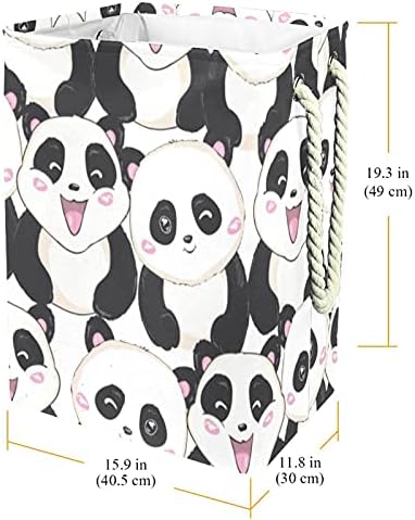 Inhomer slatka Panda uzorak velika korpa za veš vodootporna sklopiva korpa za odeću za organizatore igračaka za odeću, kućni dekor za spavaću sobu kupatilo