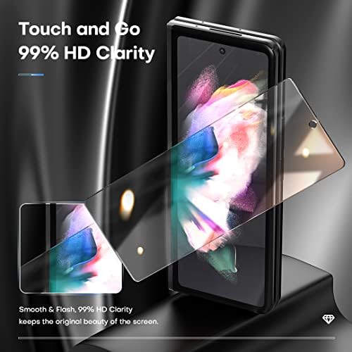 TOCOL [3+3-3 paket prednji Samsung Galaxy Z Fold 3 zaštitnik ekrana & amp; 3 Paket zaštitnik sočiva kamere, Zaštita ekrana od kaljenog stakla za Galaxy Z Fold 3 5G, protiv ogrebotina, bez mjehurića, prozirno