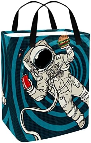 Cartoon Space Astronaut Funny Print sklopiva korpa za veš, 60L vodootporne korpe za veš kante za veš igračke skladište za spavaonicu u kupatilu