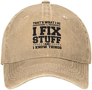 Popravljam stvari i znam stvari šešir za muškarce To je ono što radim popravljam stvari i znam stvari šešir Cool stvari šešir za muškarce smiješno