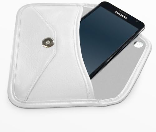 Boxwave Case kompatibilan sa Oppo A12 - Elite kožnom messenger torbicom, sintetičkim kožnim poklopcem Envelope dizajn za Oppo A12 - bjelokosti bijeli