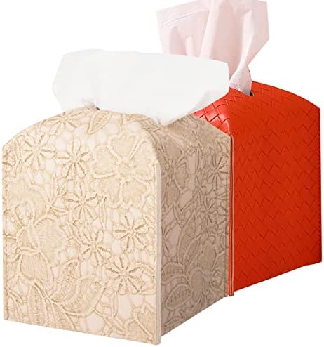 PU kožna tkiva kutija pokrivač kvadratnog tkiva držač za papir za papir Organizator papira za kupaonicu Vanity Countertop, komoda,