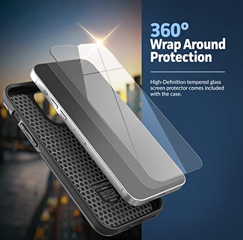 Omotana zaštitna torbica za novčanik dizajnirana za iPhone 14 Pro Max sa držačem kartice i zaštitom ekrana-Crna