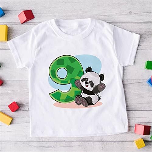 Dječak 3 Toddler Boys Girls Ljeto kratki rukav Panda crtani otisci T majice vrhovi odjeća Slatko pakovanje rukava