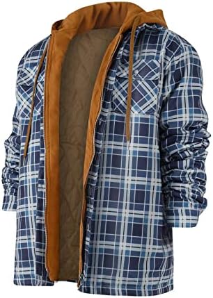 Muški duksevi Grafički obloženi gumb dolje ploče košulja Dodajte baršuna da drži topla jaknu sa dukserom s kapuljačom kapuljače
