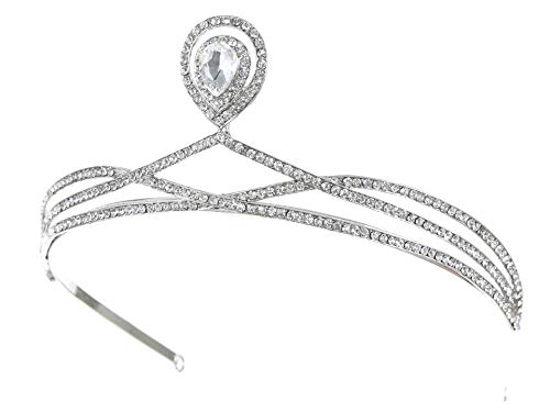 Samky elegantan dizajn trake Kristalna vjenčana tijara kruna T1038
