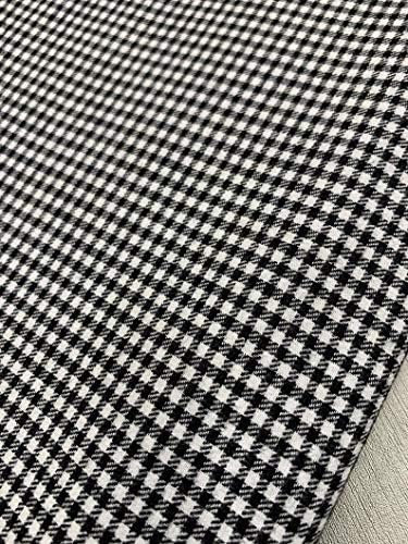 Gingham pamučna flanel tkanina, crna & Bijela Gingham uzorak, 60 širok, prodaje Dvorište,savršen za pidžame, modni dodaci, opremanje Doma