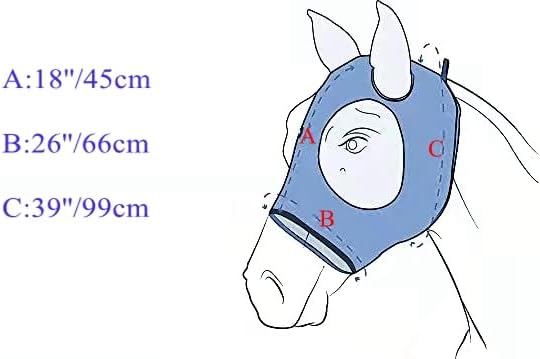 Super Comfort konjska maska konjička maska sa ušima elastičnost za konja