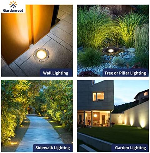 Gardenreet Mesingana Niskonaponska Vanjska dobro svjetla, 12v LED Vanjska pejzažna rasvjeta dobro svjetla za zid, staza bez MR16 sijalice