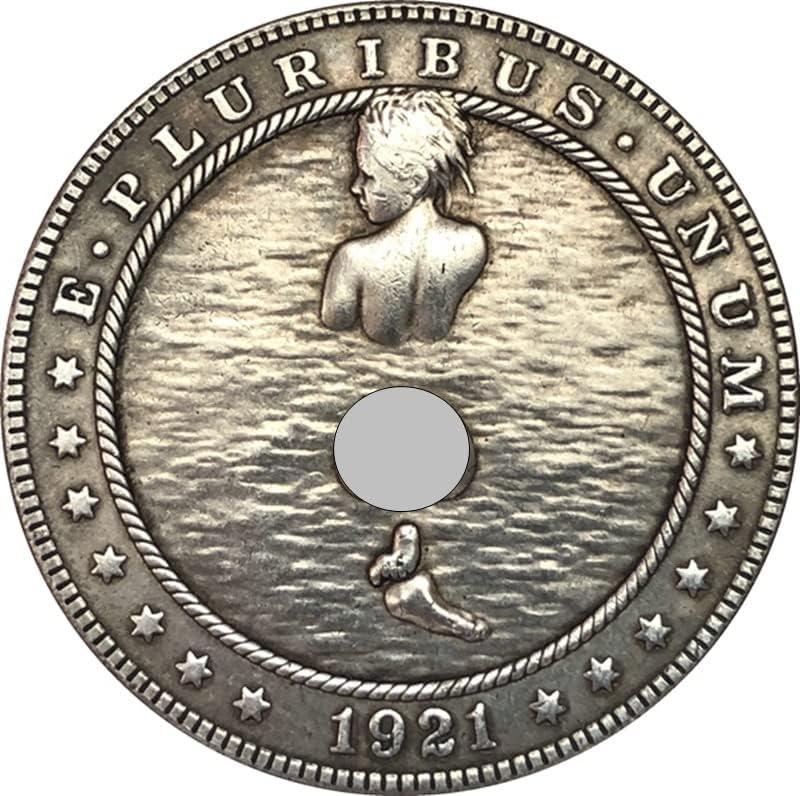38 mm starinski srebrni dolar američki morgan tramp Coin 1921D Craft kolekcija 20