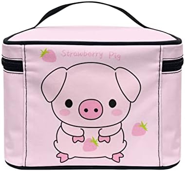 Za u dizajniranje modnih toaletnih vrećica za žene kawaii svinjske uzorak šminke za šminku Travel Cosmetic Torba Organizator šminkera i skladišni torbica za četkice za djevojke
