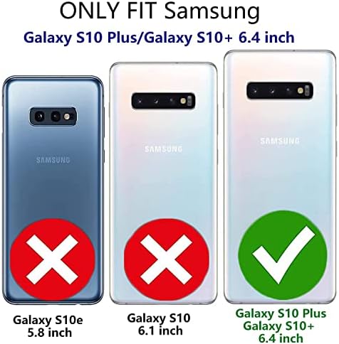 Fukozan za Samsung Galaxy S10 Plus Case Galaxy S10 + Torbica TOW DROP Ispitana 3 u 1 Zaštitni poklopac cijelog tijela Teška oklopa Čvrsto otporna na udarcu za Galaxy S10 Plus S10 + telefon