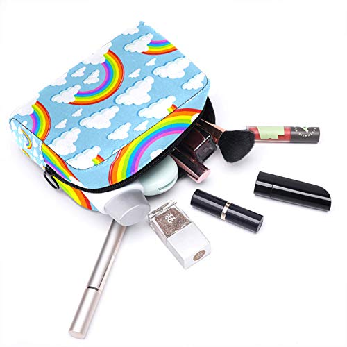 Leveis Rainbow Oblaci uzorak male vrećice za šminku za torbicu Travel Kozmetička torba prijenosna toaletna torba za žene Djevojke Pokloni