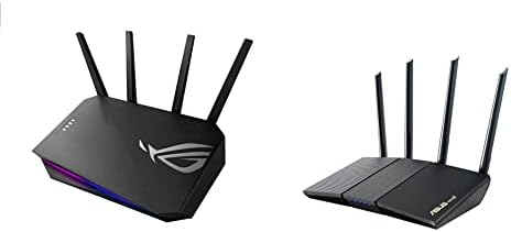 ASUS ROG Strix AX3000 WiFi 6 Gaming Router & AX1800 WiFi 6 Router-Dual Band Gigabit AX Wireless Internet Router, 4 GB porta, jednostavno