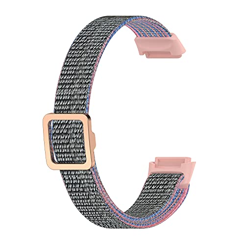 Eieuuk elastic watch bend kompatibilan sa fitbit luxe / luxe se smartwatch, prozračna najlonska petlja za prekrivanje rastezljivih zamjena sportskog remena za luxe / luxe se žene muškarci, ružičasti