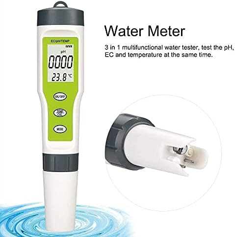 Yiwango precizan test kvaliteta vode, pH, EC i temp i temp vode, za vrt, laboratorija za akvarijumu, farmi vanjska upotreba praktičnog