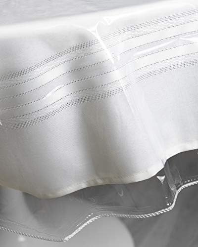 BRODER MFG. Inc. Stolcloth Protector Crystal Clear Vinyl | Debeli, izdržljiv čist stol / stolnjak zaštitnik | Savršeno za zabave,