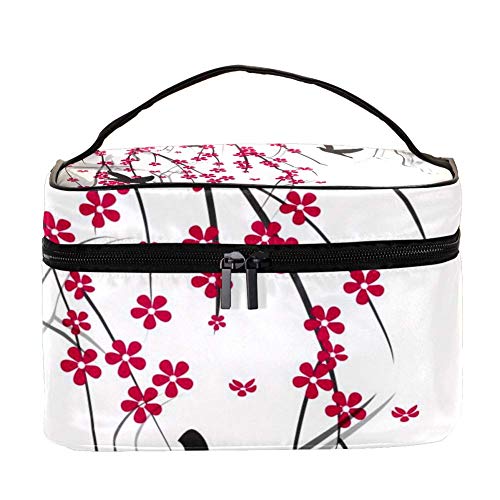 Nehomerne kozmetičke torbe ptice na cvjetnim granama Putni šminka za šminku Handy Toaletni okvir za skladištenje
