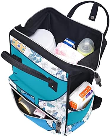 Guerotkr putni ruksak, vrećice za pelene, ruksačka torba za peleni, delfinski uzorak ribe životinje