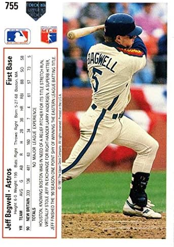 1991. gornja paluba Baseball 755 Jeff Bagwell Rookie Card