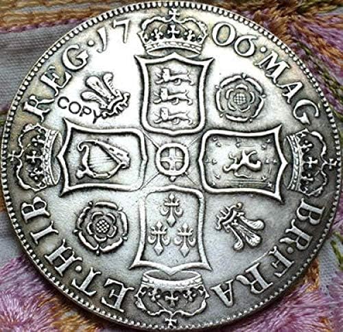 Challenge Coin 1706 Engleska 1 Crown Copy Coins za kućnu sobu Kolekcija uredske kovanice