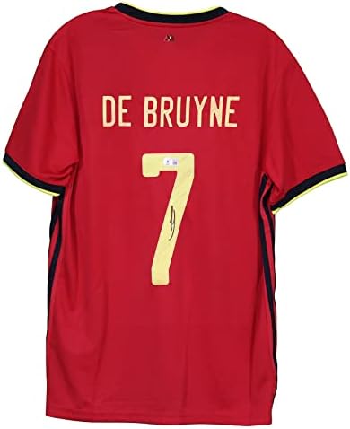 Kevin de Bruyne potpisao je autogramirani Belgium Crveni br. 7 Jersey Beckett certifikat svjedoka