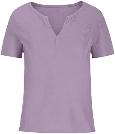 Ženski kratki rukav pamuk duboki V izrez obična labava bluza opuštena Ležerna bluza majica bluza za tinejdžerke PV