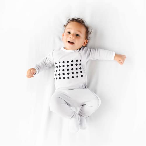 Nanit breathing Wear pidžama za bebe- pamuk, dvostruki Zipper, PJs sa nogama sa manžetnama - radi sa Nanit Pro Baby monitorom