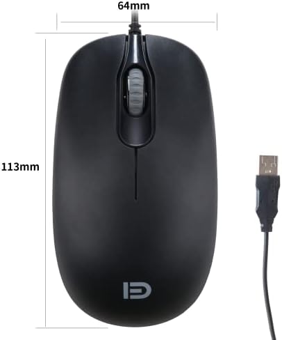 SGIN USB žičani miš, svetli računarski miš sa optičkim kablom, miš za Laptop za kancelarijske i kućne miševe, kompatibilan sa Windows