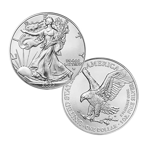 2022 Američki srebrni orao - Tip 2 1 $ 1 Blisting NecrCulirani