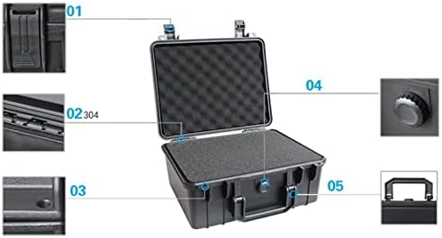 BKDFD sigurnosni instrument alat ABS plastični pohranjivanje kutije za alat za alat Oprema vanjski kofer sa pjenom iznutra