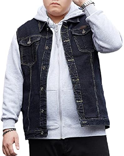 Plus veličine muški traper prsluk modni labav prsluk jakna casual bez rukava jakna od masti prsluka