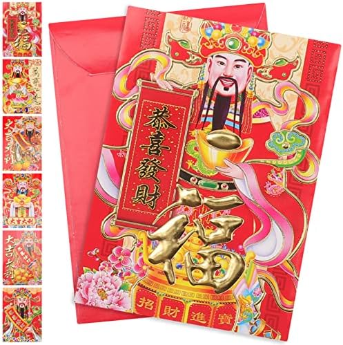 CLISPEED 60kom crtani zec crvene koverte kineske Nove godine novac koverte Hong Bao crveni novčani paketi srećni novac poklon novčani