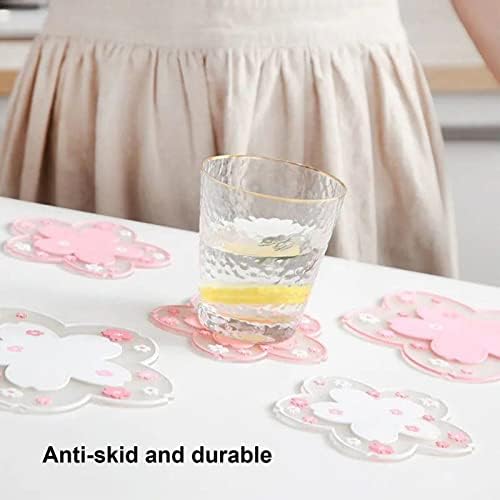 Sakura podmetači, Meki PVC Cherry Blossom čašice Non Slip za čaše za piće naočare poklon za žene djecu supruga djevojka