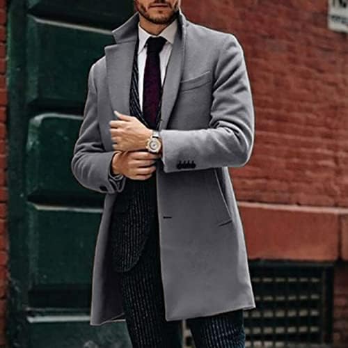 Muški kaputi i jakne Modna vunena mješavina prevelizirana topla reverlarska poslovna jakna Outerwear Jackets za muškarce